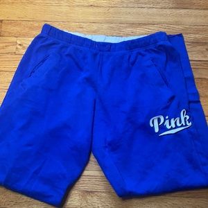 Navy blue medium pink bootcut sweatpants